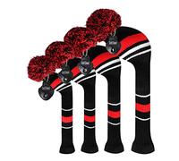 Scott Edward Lot de 4 Housses de Clubs de Golf pour Driver pour Fairways Hybrides/UT, Doux et Chaud, Garde Le Club Propre, Protège la tête du Club des Rayures et de la poussière