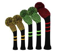 Scott Edward Lot de 5 Housses de tête de Golf en Tricot pour Bois,Golf Couvre-Bois à Pompon Adulte Unisexe