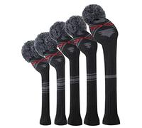 Scott Edward Lot de 5 Housses de tête de Golf en Tricot pour Bois,Golf Couvre-Bois à Pompon Adulte Unisexe