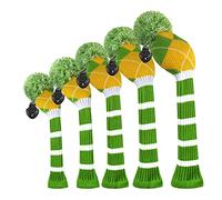 Scott Edward Lot de 5 Housses de tête de Golf en Tricot pour Bois,Golf Couvre-Bois à Pompon Adulte Unisexe