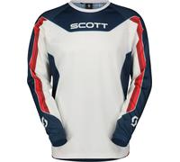 Scott Evo Dirt Maillot de motocross, blanc-rouge, taille S pour homme