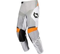 Scott Evo Race Bright White Pantalons de motocross, Blanc/Orange, Taille 28