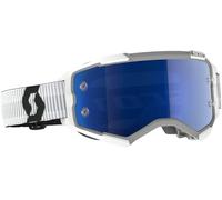 SCOTT Fury Chrome Lunettes de motocross, blanc/noir, Einheitsgröße