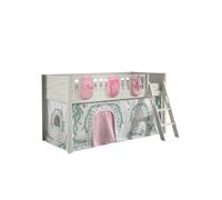 Scott lit mezzanine et rideau birdy ses 3 sacs rangement assortis