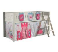 Scott Lit Mezzanine et Rideau Princess 3 Sacs Rangement Rose G