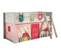 Scott Lit Mezzanine et Rideau Spring Trois Sacs Rangement Multicolore