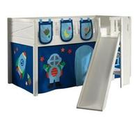 Scott Lit Mezzanine Toboggan et Rideau Astro + 3 Sacs Rangement Multicolore