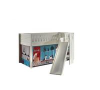 Scott Lit Mezzanine Toboggan et Rideau Pet Shop Multicolore