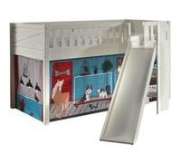 Scott Lit Mezzanine Toboggan et Rideau Pet Shop Multicolore