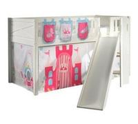 Scott Lit Mezzanine Toboggan et Rideau Princess3 Sacs Rangement