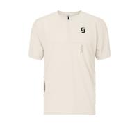 Scott Vertic Half Zip Short Sleeve T-shirt Blanc M Homme Cotton White / Toast Beige