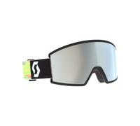Scott - Masque de ski - Ambit Black/Neon Yellow AMP White Chrome S2 en Silicone - Noir Noir