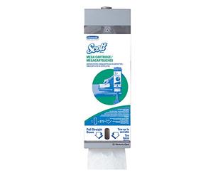 Scott Mega Cartridge System (09023), distributeur de serviettes pour Scott jetables Serviettes en papier, 20,3 x 57,4 x 14,5 cm, 1 Kit/Coque