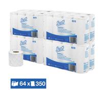SCOTT Papier toilette Scott Essential 2 épaisseurs, lot de 64 rouleaux