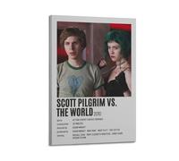 Scott Pilgrim Vs. The World - Impression sur toile murale décorative vintage pour salon, chambre à coucher - 30 x 45 cm - Style cadre