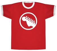 Scott Pilgrim vs The World Rock Band Guitar Icon T-shirt pour adulte rouge - Rouge - Small