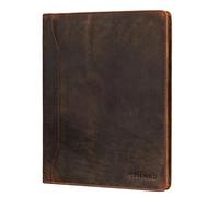 'Scott' Porte-Documents en Cuir Vintage | Chemise A4 12,2 Pouces | Organiseur de Haute qualité avec Fermeture éclair pour Affaires et Bureau, Couleur:Kreta - Brun