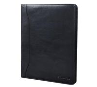 'Scott' Porte-Documents en Cuir Vintage | Chemise A4 12,2 Pouces | Organiseur de Haute qualité avec Fermeture éclair pour Affaires et Bureau, Couleur:Noir