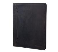 'Scott' Porte-Documents en Cuir Vintage | Chemise A4 12,2 Pouces | Organiseur de Haute qualité avec Fermeture éclair pour Affaires et Bureau, Couleur:Marron - foncé