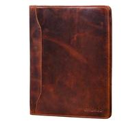 'Scott' Porte-Documents en Cuir Vintage | Chemise A4 12,2 Pouces | Organiseur de Haute qualité avec Fermeture éclair pour Affaires et Bureau, Couleur:Kara - Cognac
