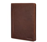 Scott Porte-Documents en Cuir Vintage | Chemise A4 12,2 Pouces | Organiseur de Haute qualité avec Fermeture éclair pour Affaires et Bureau Couleur:Sesto - Cognac