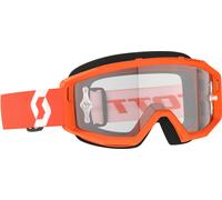 Scott Primal Clear Lunettes de motocross, blanc-orange pour homme