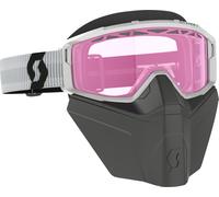 Scott Primal Safari Facemask Lunettes de neige blanches/roses, blanc-rose pour homme