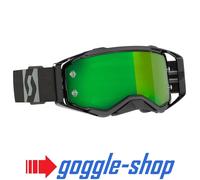 Scott Prospect Lunettes De Motocross - Noir Gris / Vert Miroir