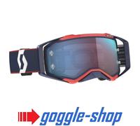 Scott Prospect Motocross MX Lunettes Rétro Bleu/Rouge/Chrome Bleu Lentille