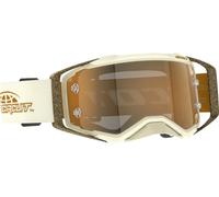 Scott Prospect Pro Circuit AMP MX Offroad Lunettes de natation Blanc/marron avec verres chromés dorés