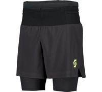 Scott - Short de trail/running - RC Run M Hybrid Short Black/Yellow pour Homme - Taille M - Noir Noir M