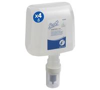 Scott Savon Mousse Lavante Mains 6345, Savon liquide mains recharge, 4x1,2L | Savon Mousse Sans Parfum, Savon main liquide, pour les distributeurs Kimberly-Clark, jusqu'à 1500 doses par litre, 6 L