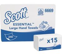 SCOTT Serviette pliée 6669 1 couche blanche L318xl200env.mm adapté à 9000 474...