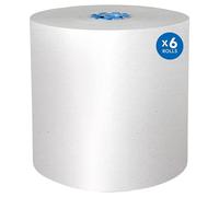 Scott® Serviettes en papier Pro Hard Roll (43959) pour distributeur Scott® Pro (noyau bleu uniquement), poches absorbantes, blanc, 900 '/rouleau, 6 rouleaux blancs/boîte, 5 400 '/caisse