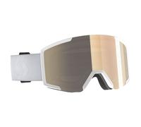Masque Scott Shield LS blanc avec verre Light Sensitive Bronze Chrome bronze