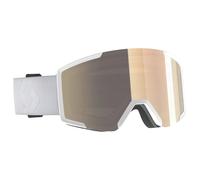 Masque Scott Shield LS blanc avec verre Light Sensitive Bronze Chrome bronze