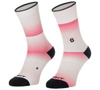 Scott - Sock Gradient Stripes Crew - Chaussettes de cyclisme - EU 45-47 - digital pink / white