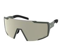 Scott Shield Compact Sunglasses Vert Amplifier White Chrome/CAT2 Kaki Green