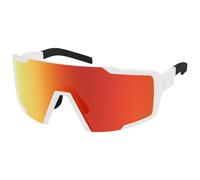 Scott Shield Compact Sunglasses Clair Amplifier Red Chrome/CAT3 White Matt