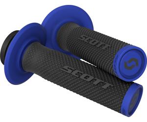 Scott SX II Lock-On Poignées + jeu de cames, noir/bleu, Taille unique