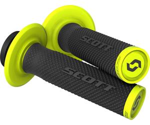 Scott SX II Lock-On Poignées + jeu de cames, noir/jaune, Taille unique