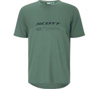 Scott - T-shirt de VTT en coton biologique et polyester recyclé, respirant et léger - Vertic DRI SS Tee M Tranquil Green pour Homme en Coton - Taille Vert L