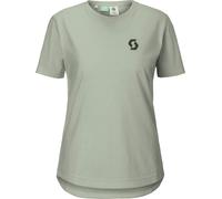 Scott - T-shirt de VTT technique en coton biologique et polyester recyclé - Vertic DRI SS Tee W Spray Grey pour Femme en Coton - Taille M - Gris Gris M