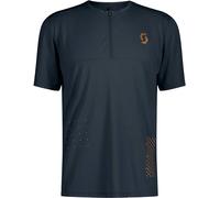 Scott - Tee-shirt de VTT demi-zippé et respirant - Tee M's Trail Vertic Zip SS Dark Blue pour Homme - Taille L - Navy Navy L