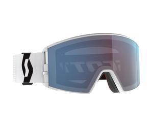 SCOTT Unisex React Skibrille, mineral wht-black-blue chrome, OneSize