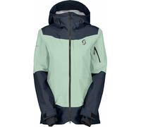 Scott - Veste de ski freeride imperméable - Vertic Ripstop 3L Jacket W Dark Blue Fresh Green pour Femme - Taille XS - Bleu Bleu XS