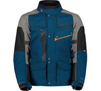 Scott Voyager Dryo Veste textile de moto imperméable, gris-bleu, taille S pour homme