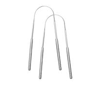 Scott & Wills Lot de 2 gratte-langue en métal - En forme de U - Soin buccal efficace - Favorise une haleine fraîche et une bouche plus propre - Idéal pour les hommes et les femmes