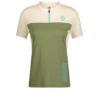 Scott - Women's Tee Trail Vertic Zip S/S - Maillot de cyclisme - XL - hay green / cotton white