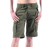 SCOTT Yam Bermuda Cargo Homme Taille Elastique Cordon de Serrage Coton Stretch (FR/ES, Numérique, 40, Taille Normale, Taille Normale, Kaki)